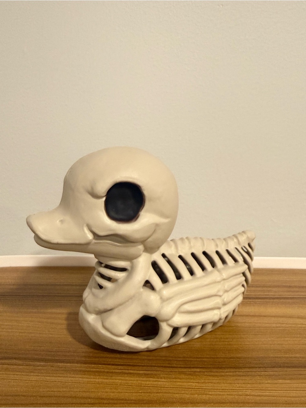 Halloween Skeleton Duck 5.5” Spooky Gothic Tabletop Decor